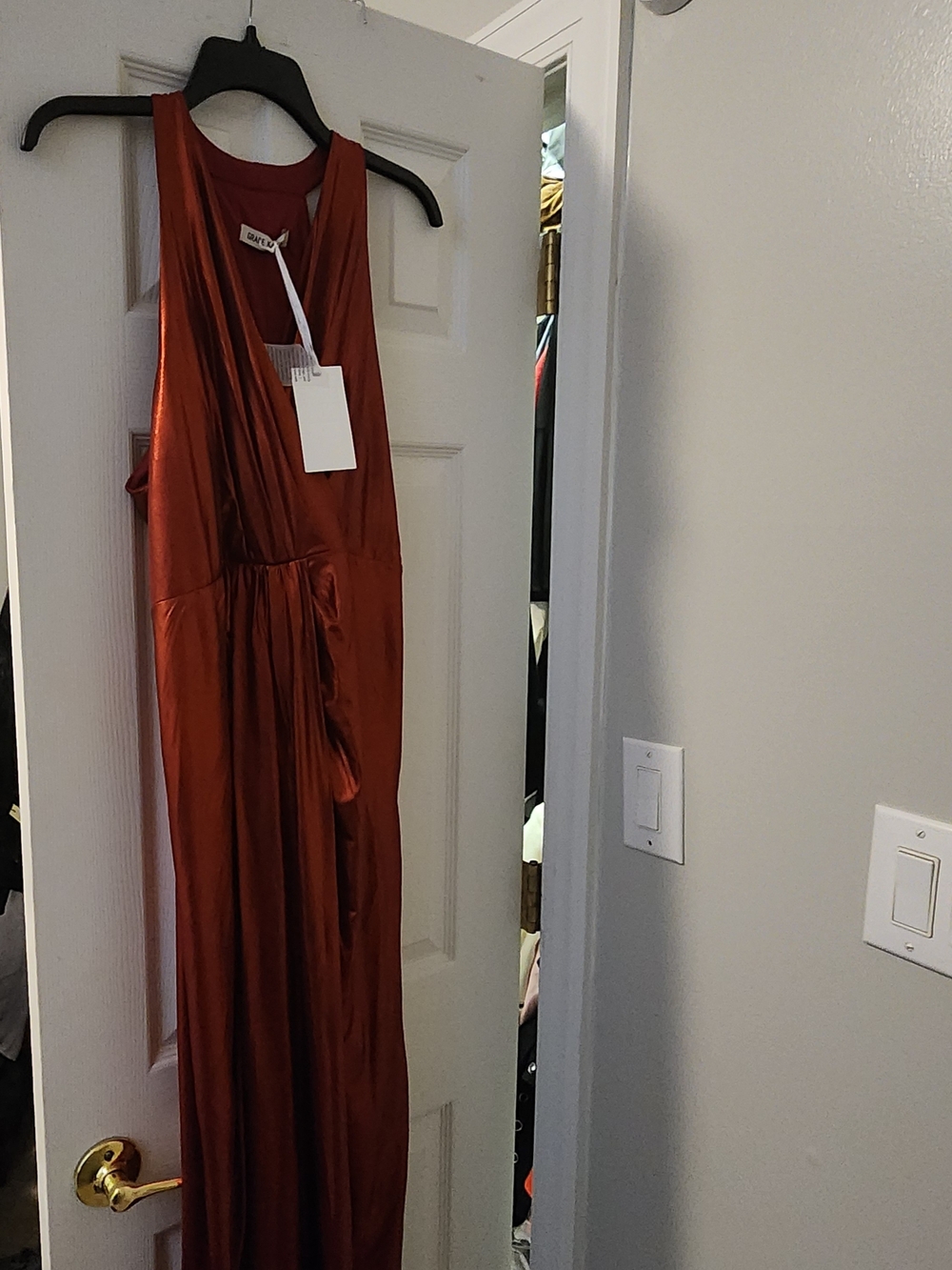 Burgundy long evening dress 2XL